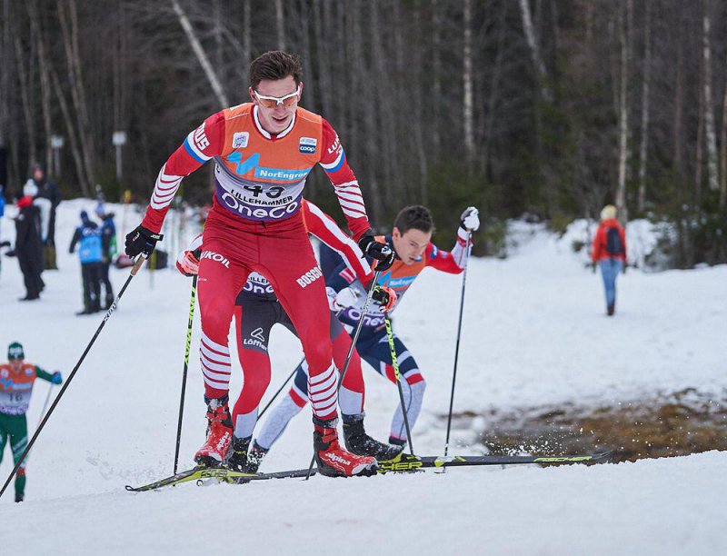 Студент Горно-Алтайского государственного университета на международных соревнованиях по лыжным гонкам